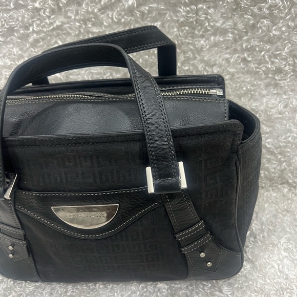 Givenchy Black Monogram Canvas and Leather Zip Satchel - Picture 3 of 15